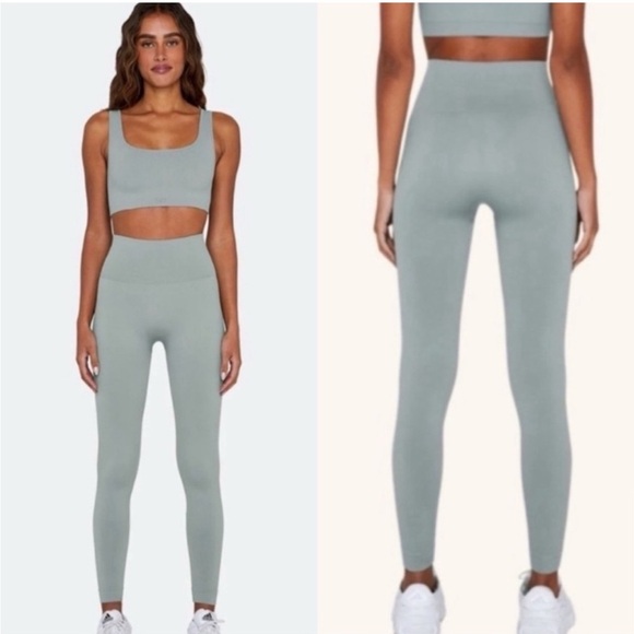 SET ACTIVE Yoga Rain Sculpt Flex High Rise Seamless Leggings - Picture 1 of 8